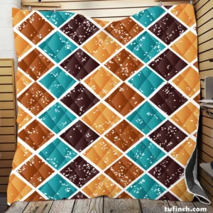 Argyle Pattern Patchwork Design Quilt Blanket