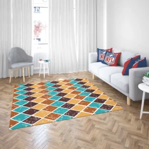 Argyle Pattern Patchwork Design Rug 2