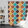 Argyle Pattern Patchwork Design Shower Curtain