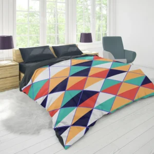 Argyle Style Triangle Pattern Duvet Cover 1