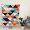 Argyle Style Triangle Pattern Fleece Blanket