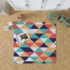 Argyle Style Triangle Pattern Rug