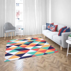 Argyle Style Triangle Pattern Rug 2