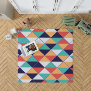 Argyle Style Triangle Pattern Rug