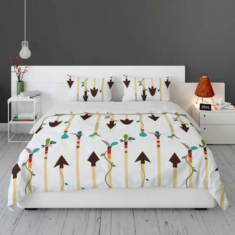 Arrow Pattern White Background Bedding Set 1