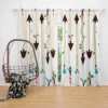 Arrow Pattern White Background Curtain