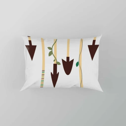 Arrow Pattern White Background Pillow Case