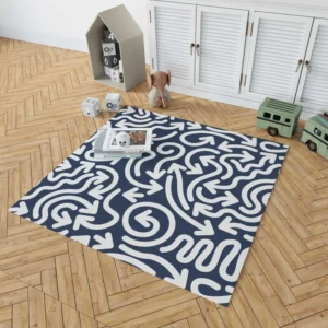 Arrows Pattern With Shapes Rug 1