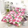 Artificial Pink Baby Roses Bedding Set