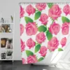 Artificial Pink Baby Roses Shower Curtain