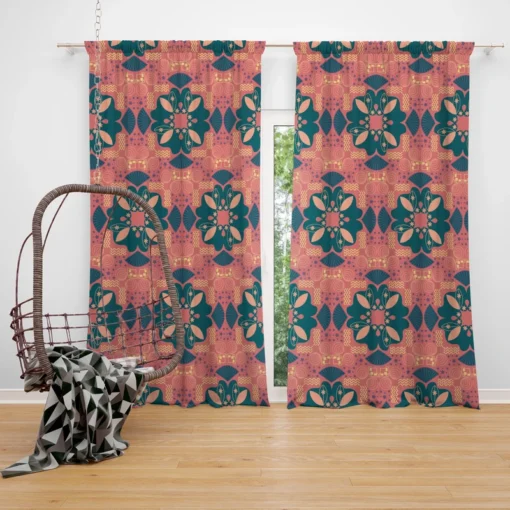 Asian Batik Design Curtain