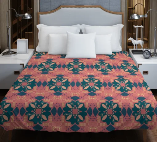 Asian Batik Design Duvet Cover