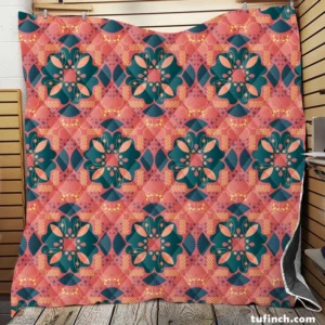 Asian Batik Design Quilt Blanket