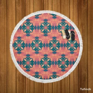 Asian Batik Design Round Beach Towel