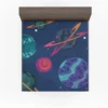 Asteroids Planets Pattern Fitted Sheet