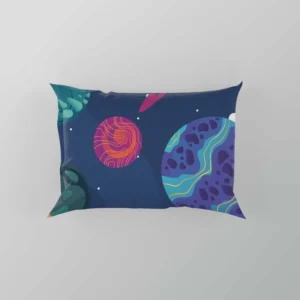 Asteroids Planets Pattern Pillow Case