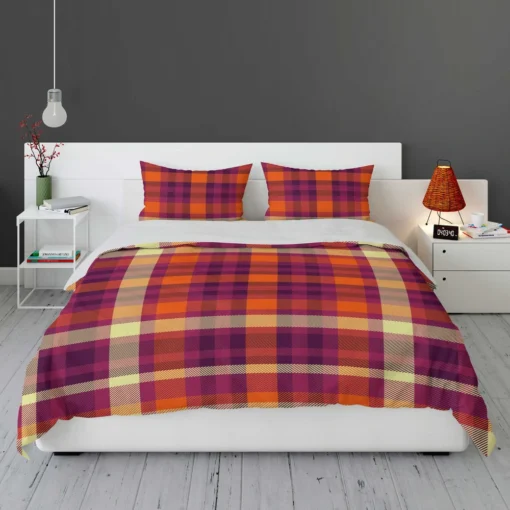 Attractive Colorful Check Pattern Plaid Bedding Set 1