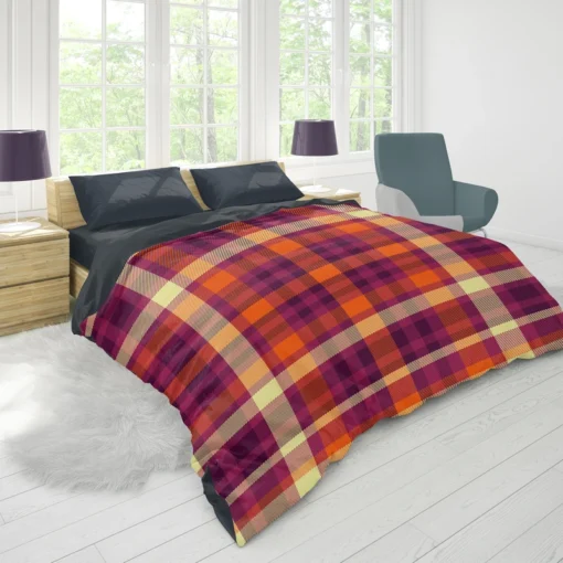 Attractive Colorful Check Pattern Plaid Duvet Cover 1