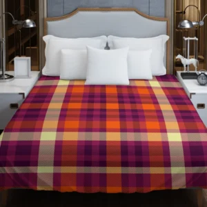 Attractive Colorful Check Pattern Plaid Duvet Cover