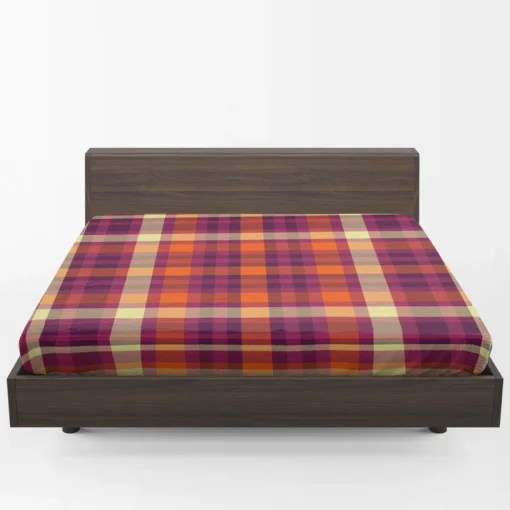 Attractive Colorful Check Pattern Plaid Fitted Sheet 1