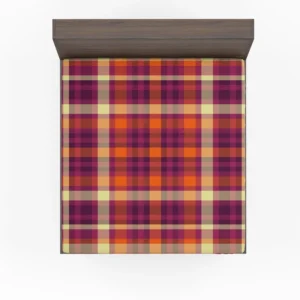 Attractive Colorful Check Pattern Plaid Fitted Sheet