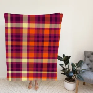 Attractive Colorful Check Pattern Plaid Fleece Blanket