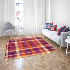 Attractive Colorful Check Pattern Plaid Rug 2