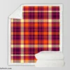 Attractive Colorful Check Pattern Plaid Sherpa Fleece Blanket