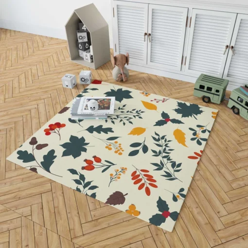 Autumn Leaves All-over Print Rug 1