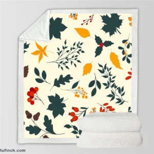 Autumn Leaves All-over Print Sherpa Fleece Blanket