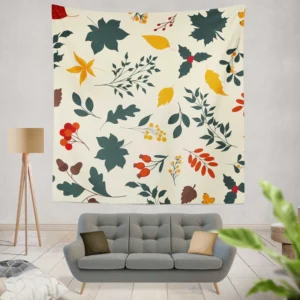 Autumn Leaves All-over Print Wall Tapestry