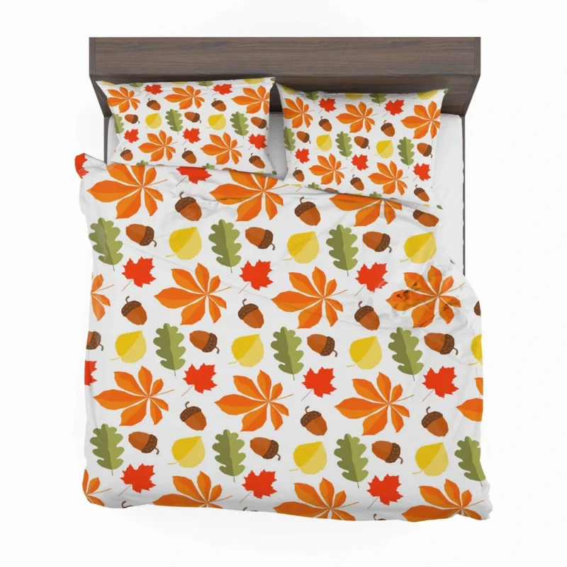 Autumn Leaves And Acorn Nut Bedding Set 2