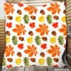 Autumn Leaves And Acorn Nut Quilt Blanket