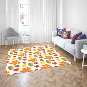 Autumn Leaves And Acorn Nut Rug 2