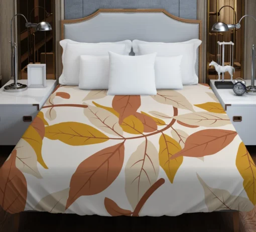 Autumn Leaves Art Design Duvet Cover