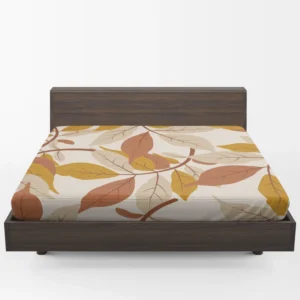 Autumn Leaves Art Design Fitted Sheet 1