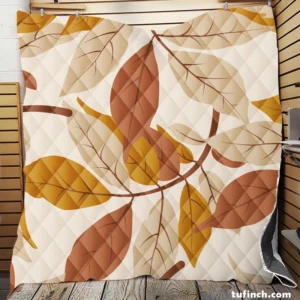 Autumn Leaves Art Design Quilt Blanket