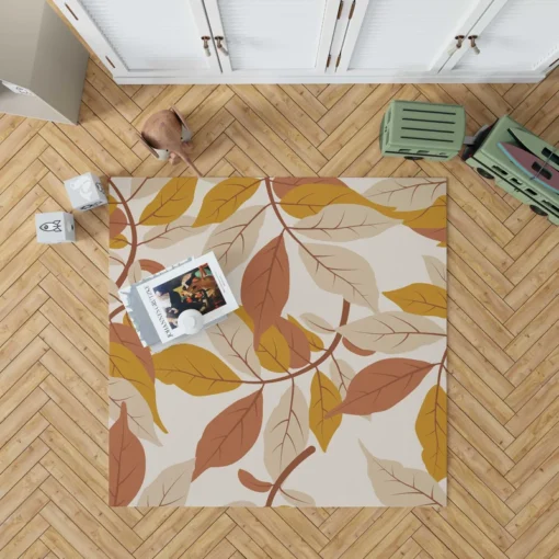 Autumn Leaves Art Design Rug