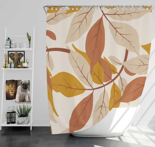 Autumn Leaves Art Design Shower Curtain