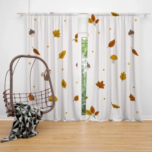 Autumn Leaves Infinite Pattern Curtain