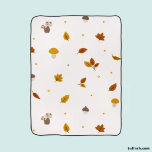 Autumn Leaves Infinite Pattern Fleece Blanket 1