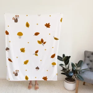 Autumn Leaves Infinite Pattern Fleece Blanket