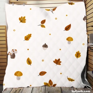 Autumn Leaves Infinite Pattern Quilt Blanket