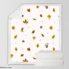 Autumn Leaves Infinite Pattern Sherpa Fleece Blanket