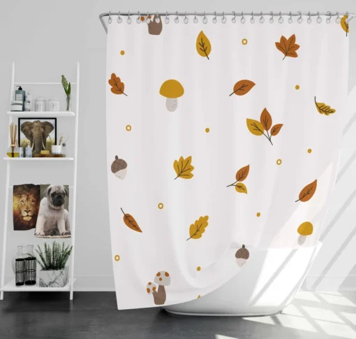 Autumn Leaves Infinite Pattern Shower Curtain