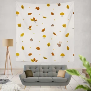 Autumn Leaves Infinite Pattern Wall Tapestry