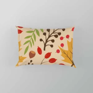 Autumn Leaves & Nuts Pattern Pillow Case