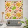 Autumn Leaves & Nuts Pattern Wall Tapestry