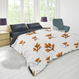 Autumn Leaves Pattern Duvet Cover 1