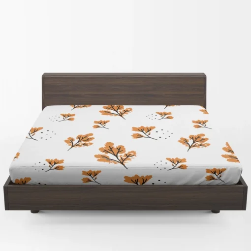 Autumn Leaves Pattern Fitted Sheet 1